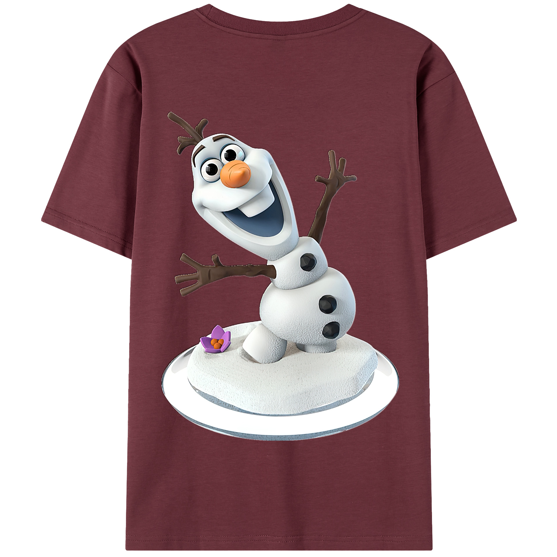 （画像用） アナと雪の女王 アンナ エルサ Frozen Anna Elsa 綿100％半袖Tシャツ（背面プリント）